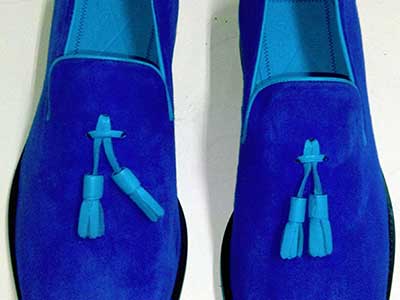 Genuine italian suede leather elegant slipper shoe